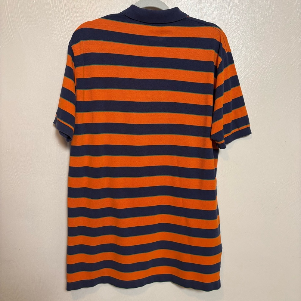 Polo by Ralph Lauren Men's Shirt Orange Blue Green Stripe Embroidered Size Large - Picture 7 of 7